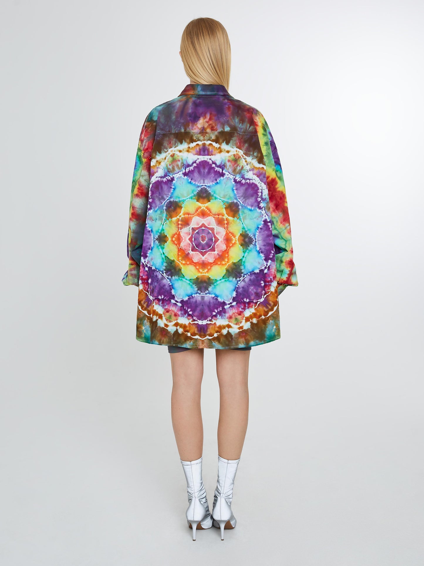 Oversized Tie dye button shirt