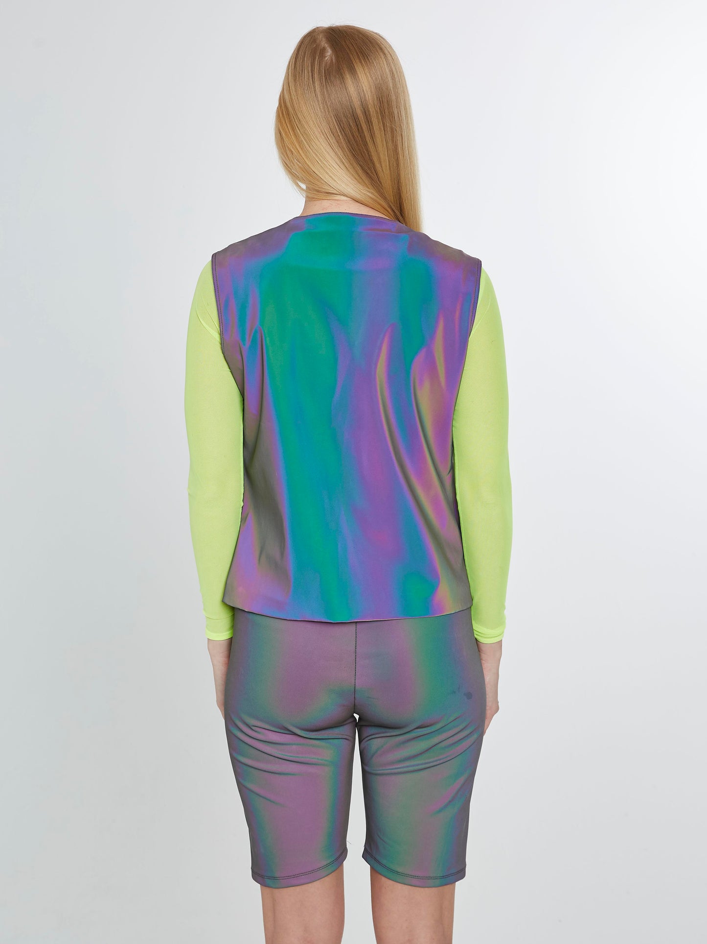 Rainbow reflective utility vest