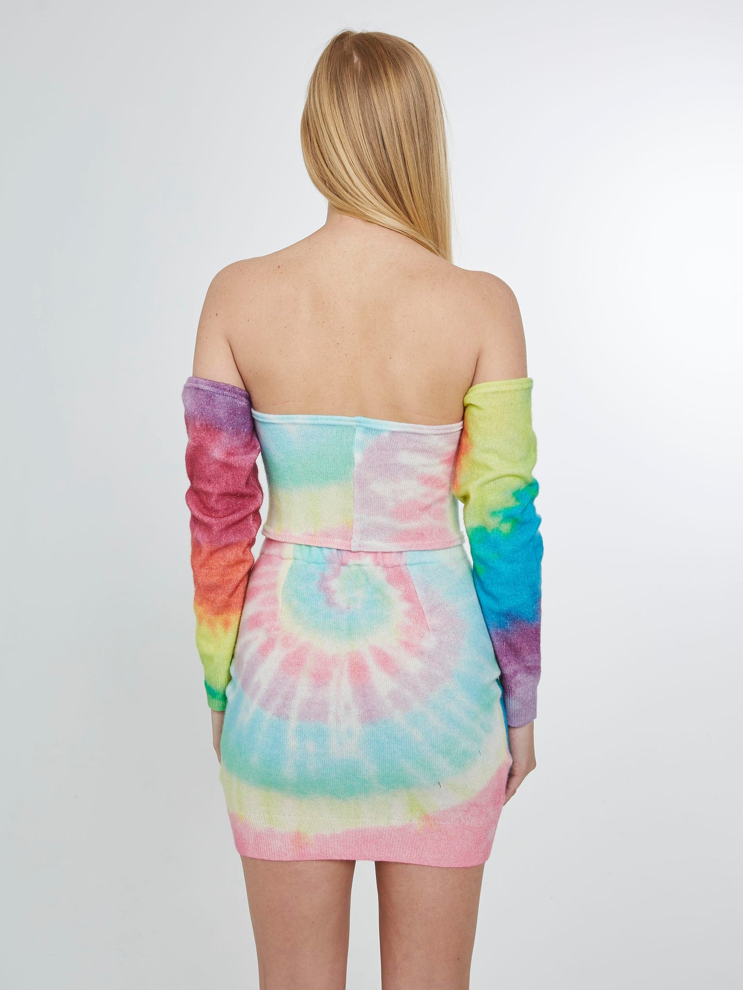 Pastel tie dye skirt with front knot