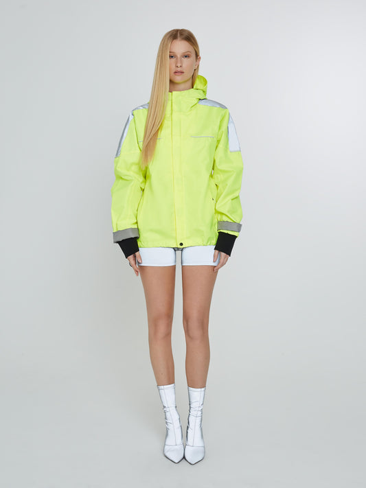 Neon Yellow Windbreaker